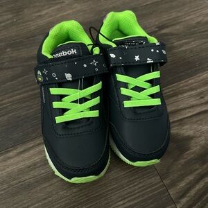 Kids Reebok Green and Navy Blue Sneakers